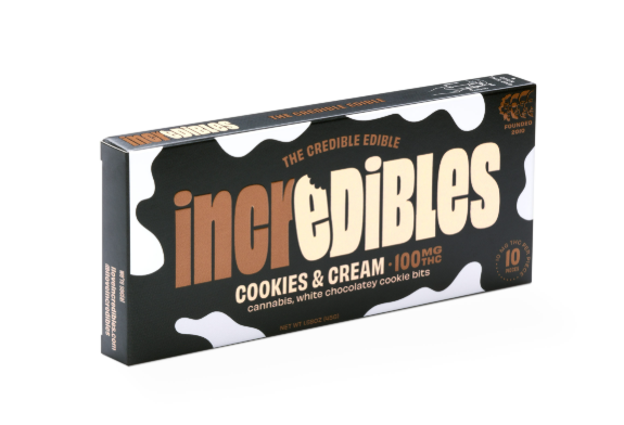 Photograph of product: Incredibles Cookies and Cream Chocolate | 100mg