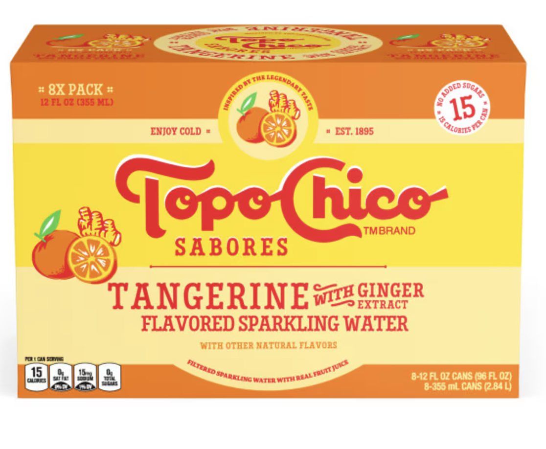 Photograph of product: TOPO CHICO TANGERINE WITH GINGER SPARKLING WATER