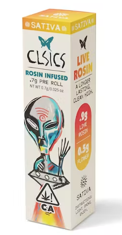 Photograph of product: CLSICS Blue Crack Oui'd Rosin Preroll