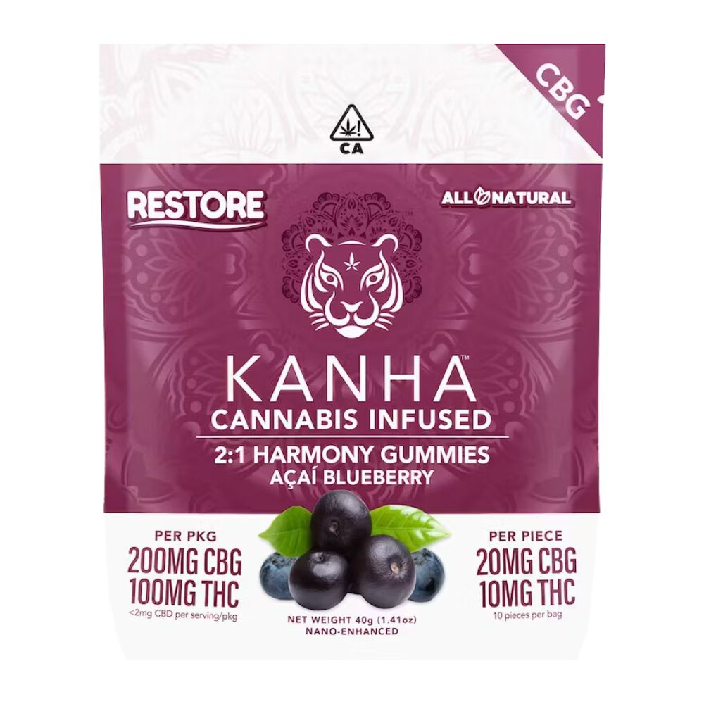 Photograph of product: NANO - 2:1 CBG ACAI BLUEBERRY GUMMY - KANHA
