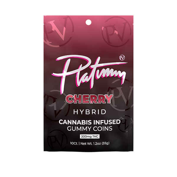 Photograph of product: Platinum Vape - Wild Cherry Gummies - 200mg 10pc