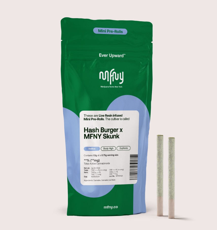 Photograph of product: MFNY | au chocolatburger x MFNY Skunk | Infused PreRoll | 2pk