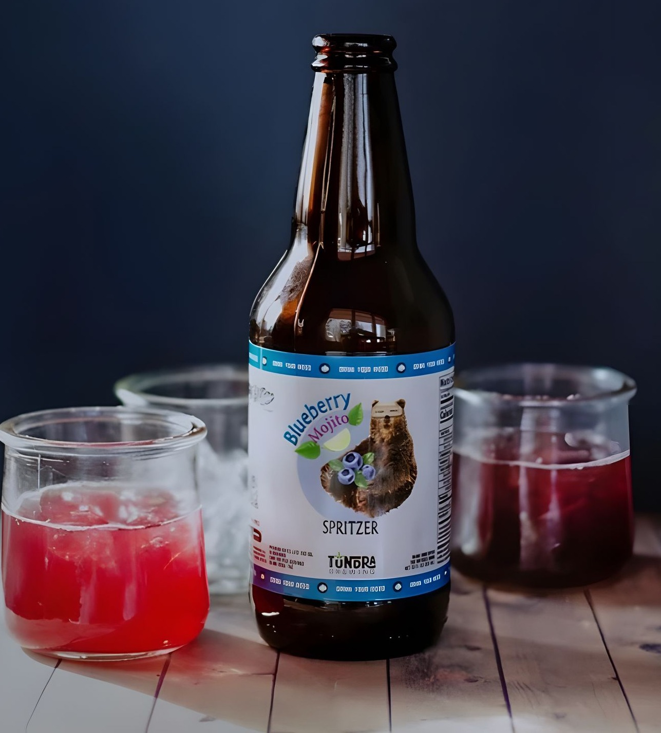 Photograph of product: Blueberry Mojito (100mg) Spritzer by Tundra Brewing