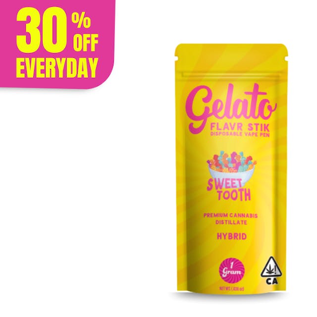 Photograph of product: Gelato Flavr Stick | 1g - Sweet Tooth - Disposable - Hybrid - 