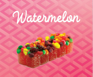 Photograph of product: LEVITATE | WATERMELON CRUNCH | Oui'd | 10x20MG GUMMIES