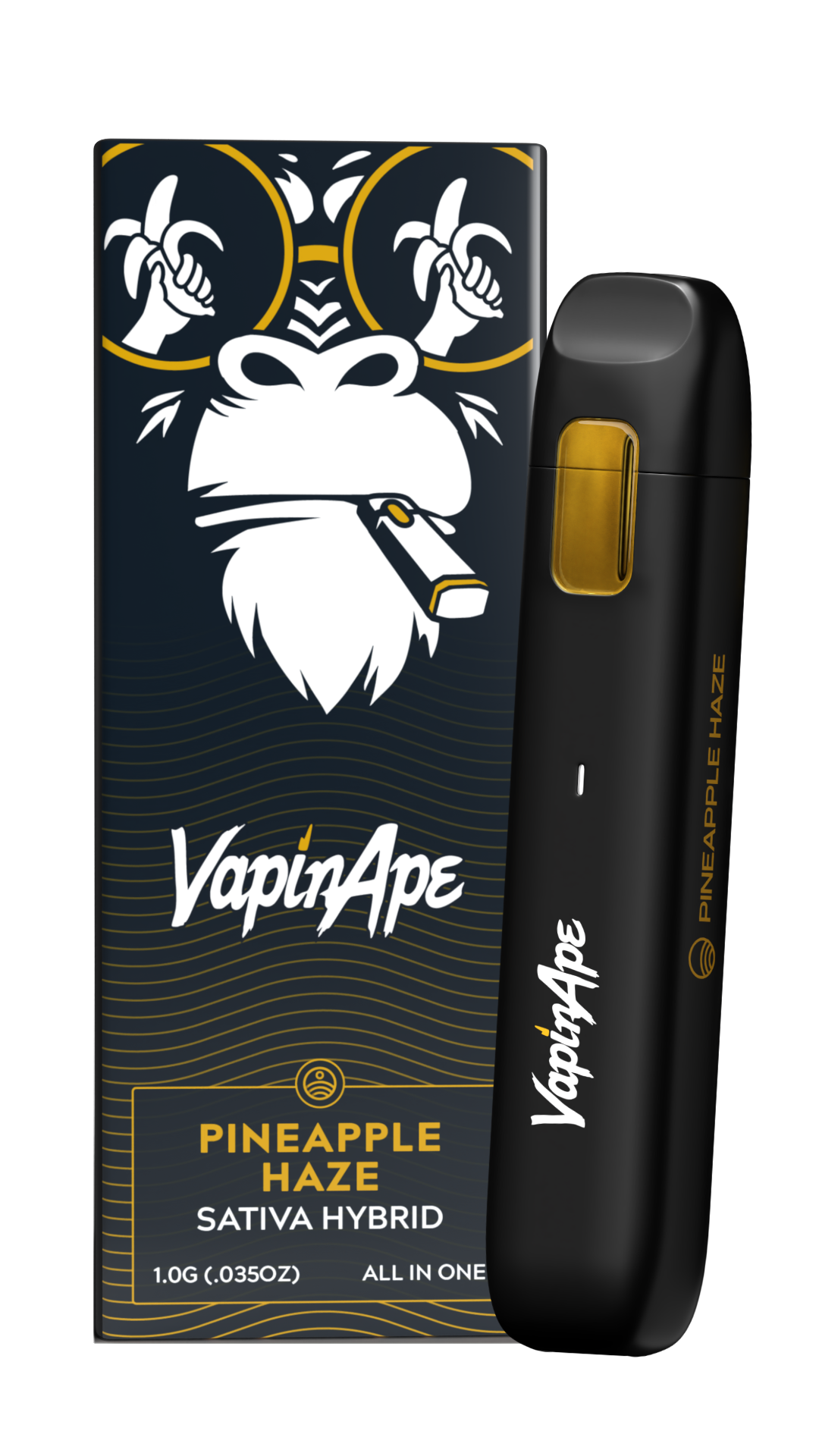 Photograph of product: Vapin Ape | Disposable Vapor Cartridge | Distillate | Pineapple Haze