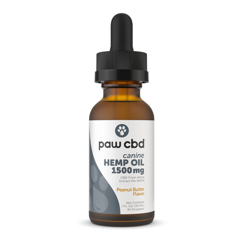 Photograph of product: Paw CBD 1500mg Peanut Butter CBD Tincture