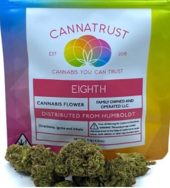 Photograph of product: 1/8 oz Cadillac Rainbow (Hybrid) Humboldt Flower TH-oui:31% $18 or 2/$30 - 3.5g