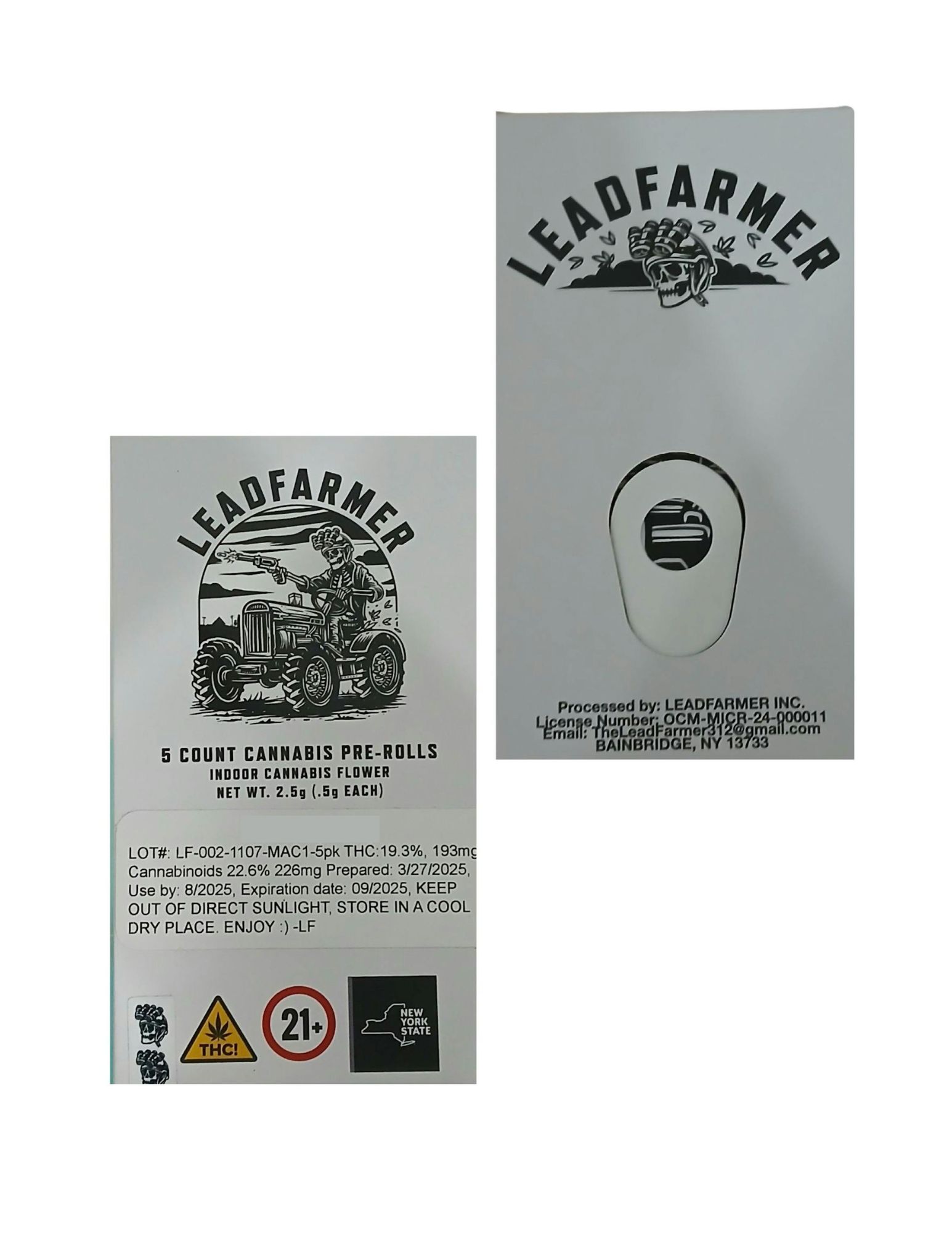 Photograph of product: LeadFarmer | 5pk Prerolls Tricho Jordan #3