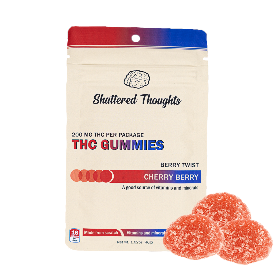 Photograph of product: Shattered Thoughts | Cherry Berry Gummies | 10x20mg | 200mg