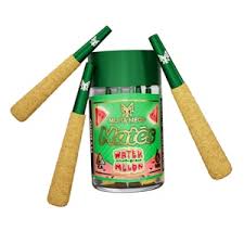 Photograph of product: Muha Meds au chocolat Rosin Preroll Watermelon OG 5pack
