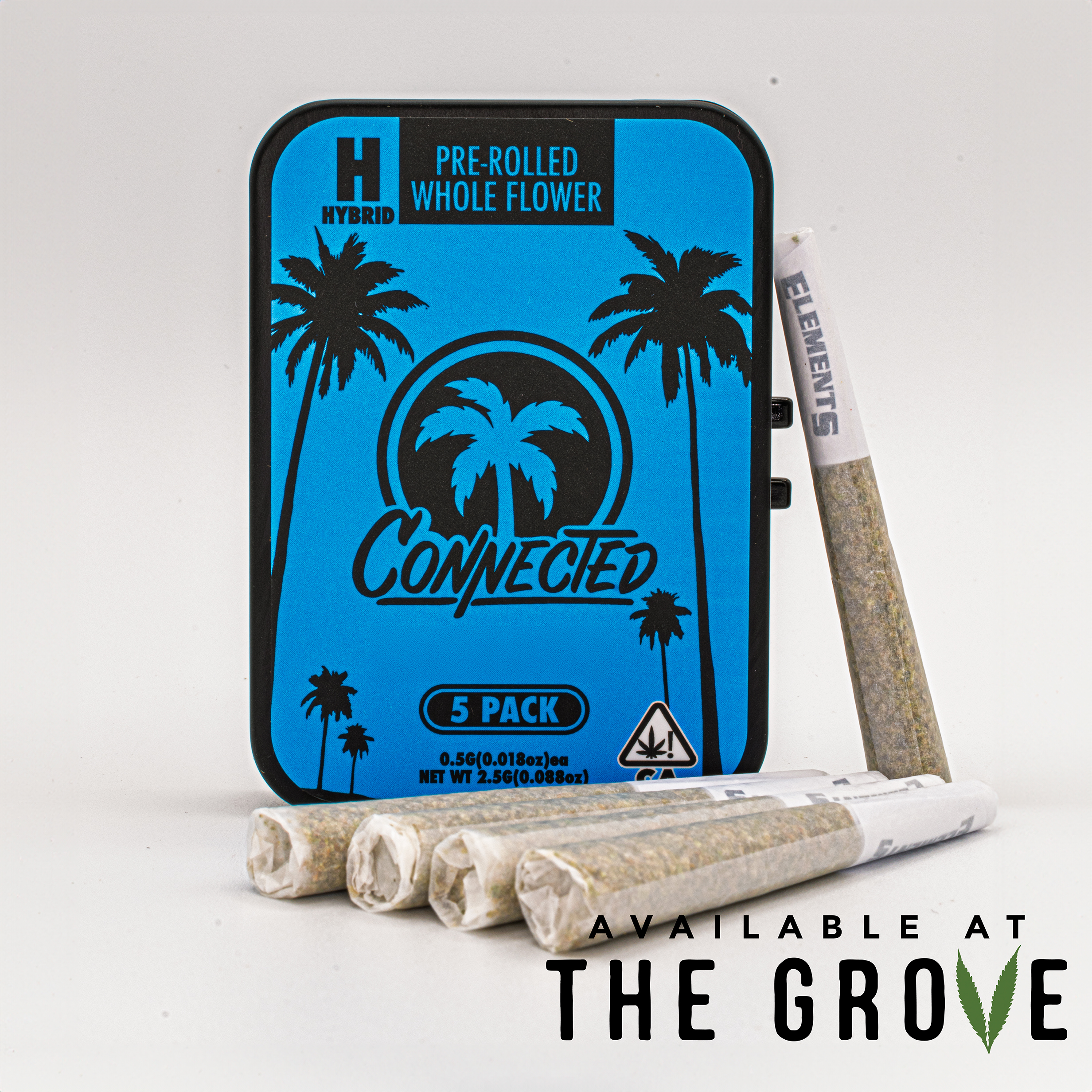 Photograph of product: Connected Oui'd | 5 Pack Pre-Rolls - Ghost OG - 2.5g