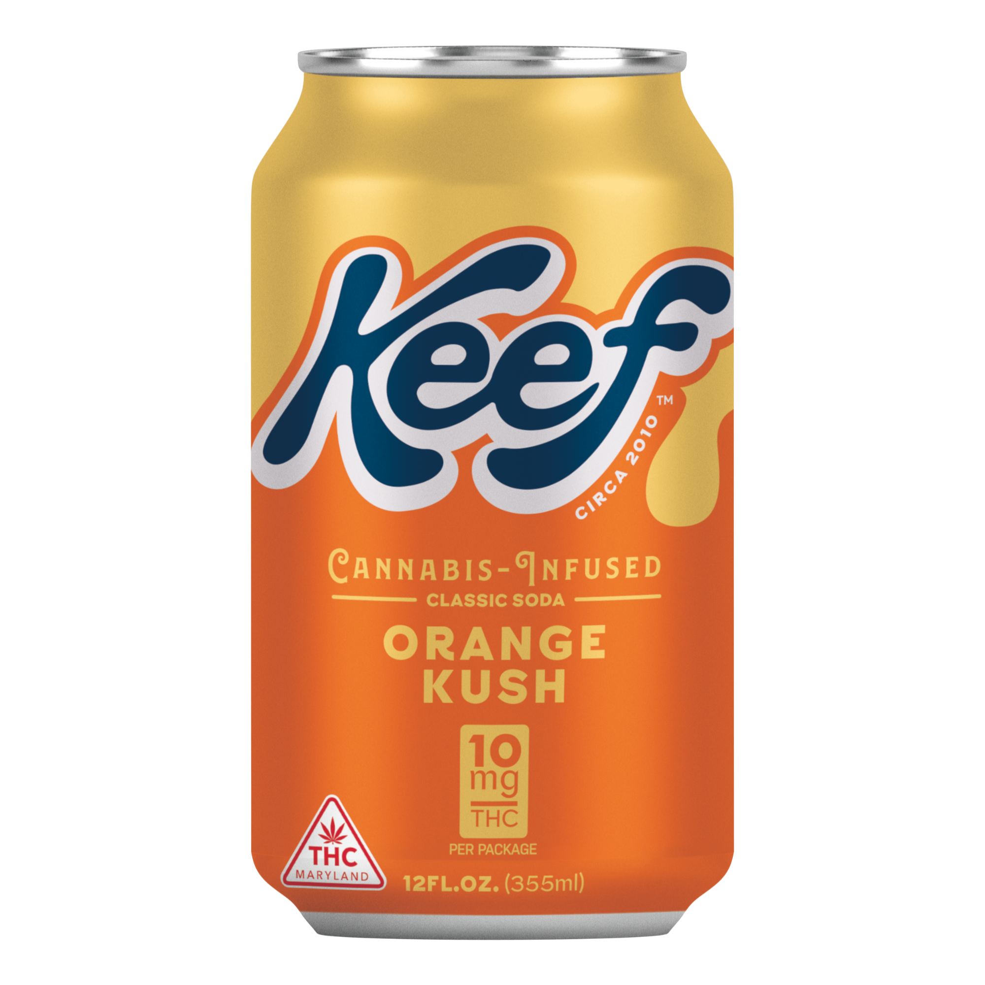 Photograph of product: Orange Kush Infused Soda 10mg (1ct) - Keef