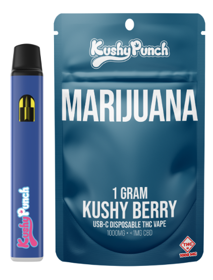 Photograph of product: KUSHY PUNCH 1G KUSHY BERRY DISPOSABLE-Oui'd