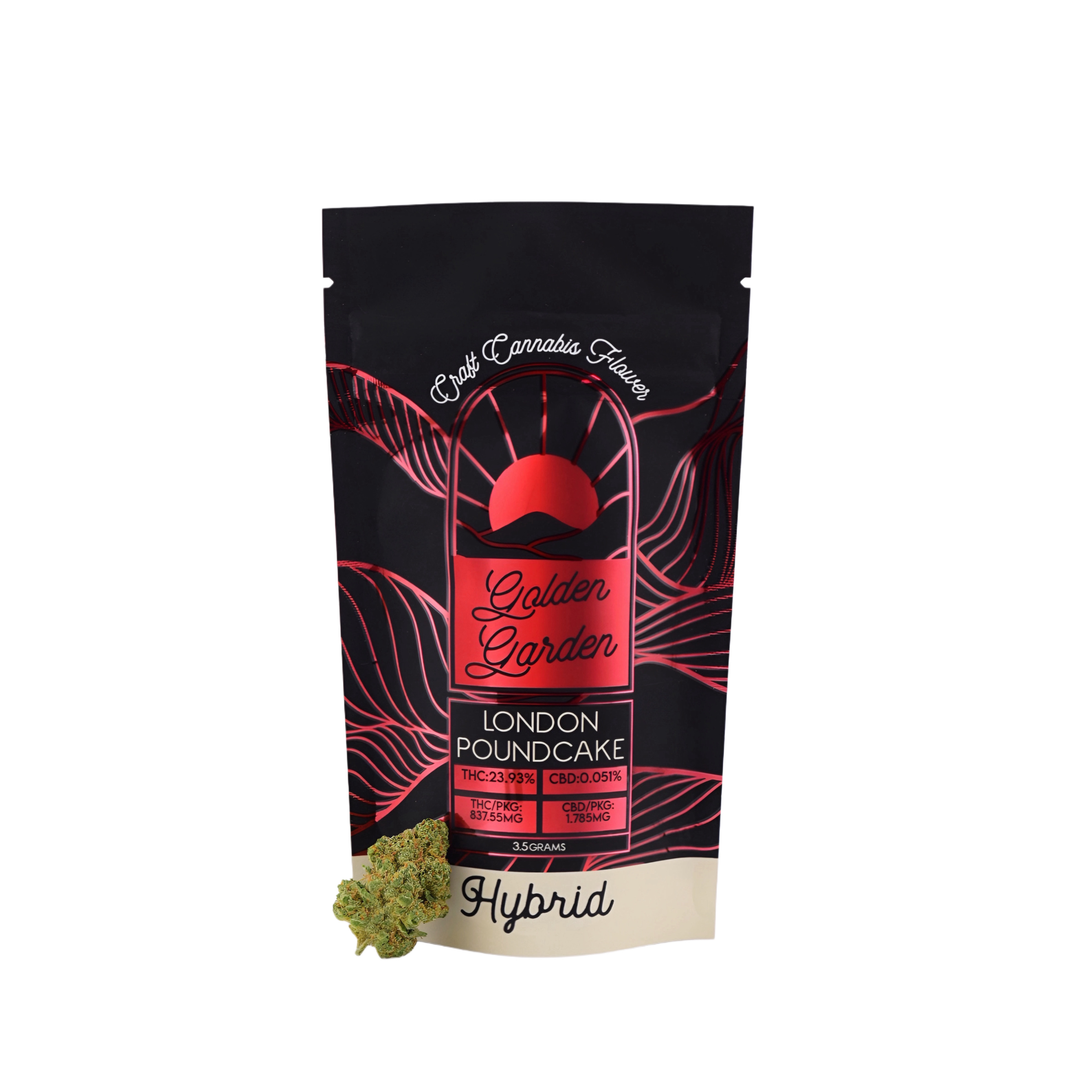 Photograph of product: Golden Garden Flower | London Pound Cake | 3.5g | Flower