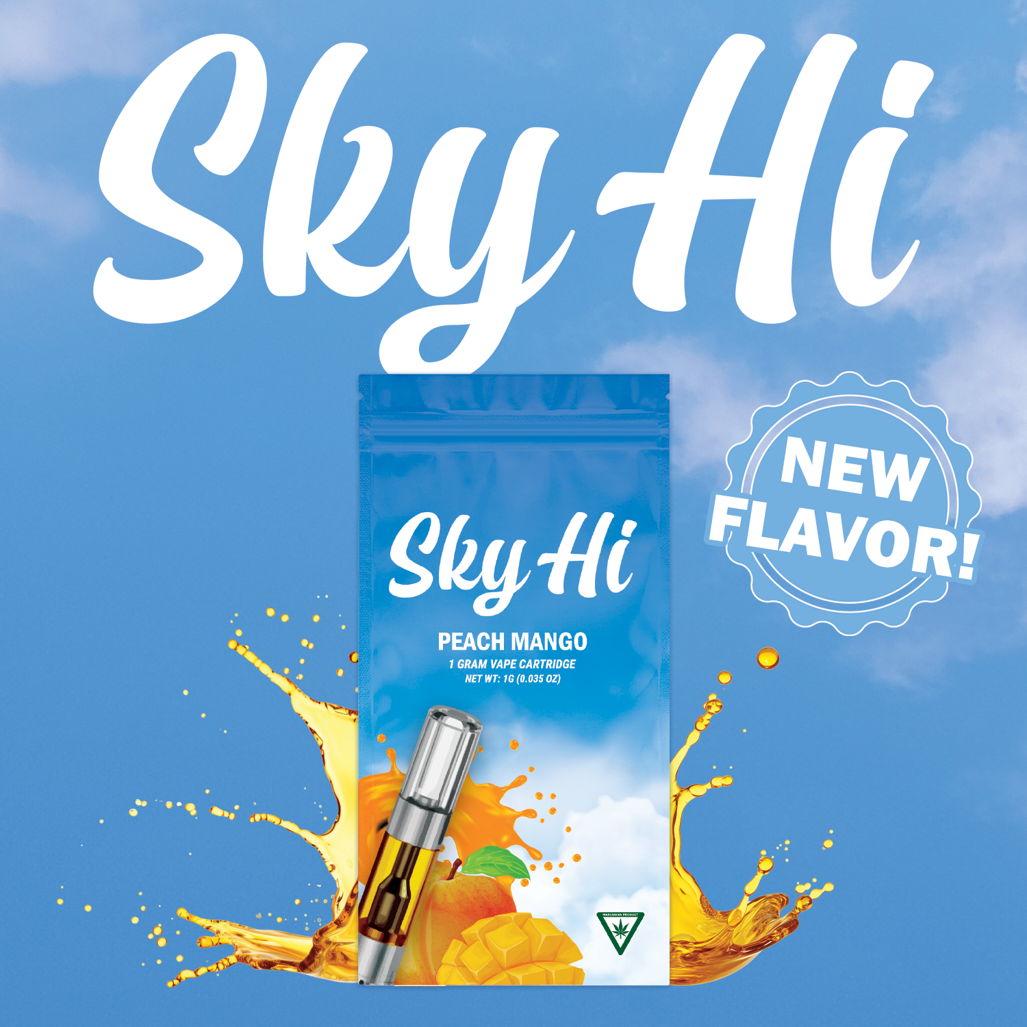 Photograph of product: Sky-HI Peach Mango 1g Cart