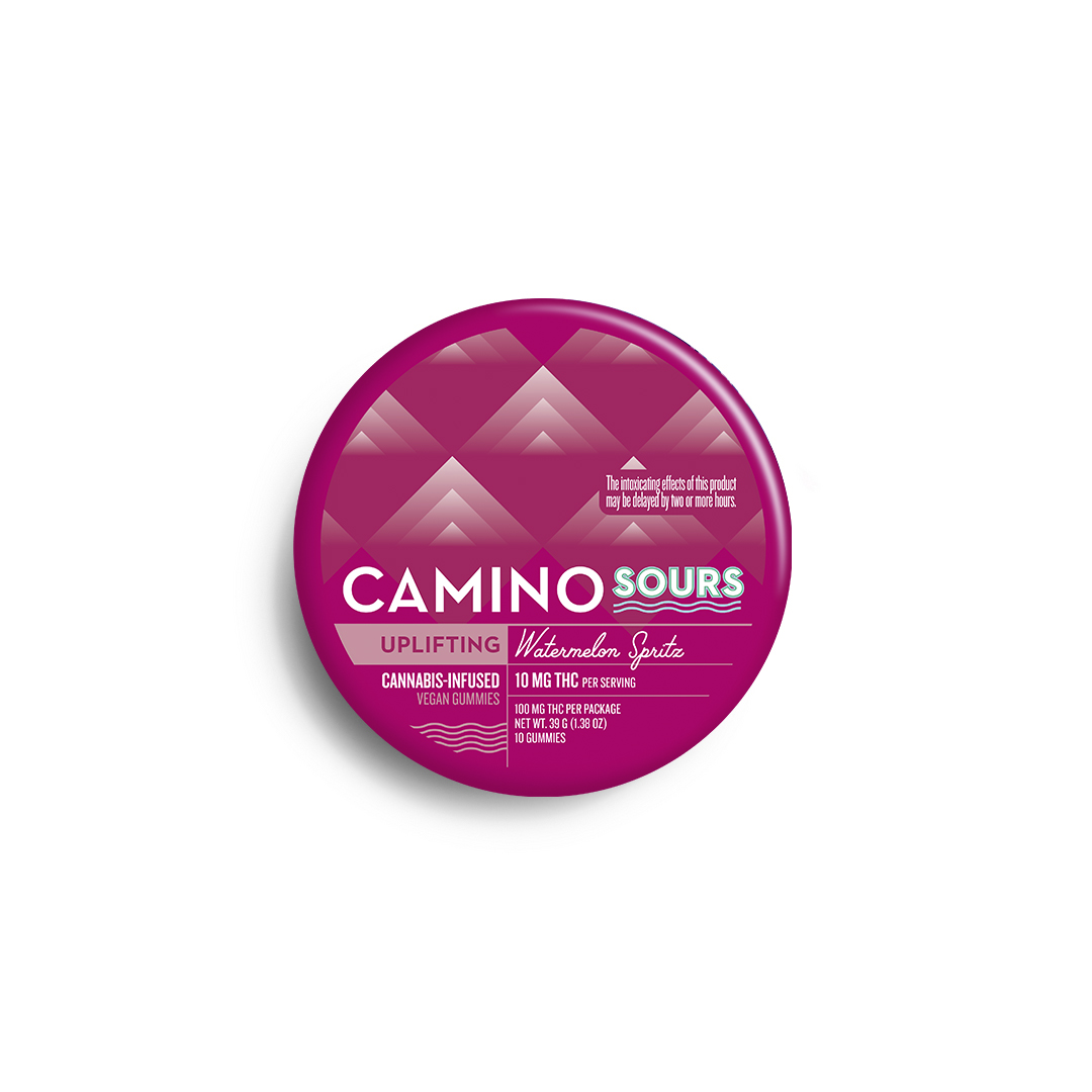 Photograph of product: Kiva | Camino Gummies | Sours Watermelon Spritz | 10pk/100mg