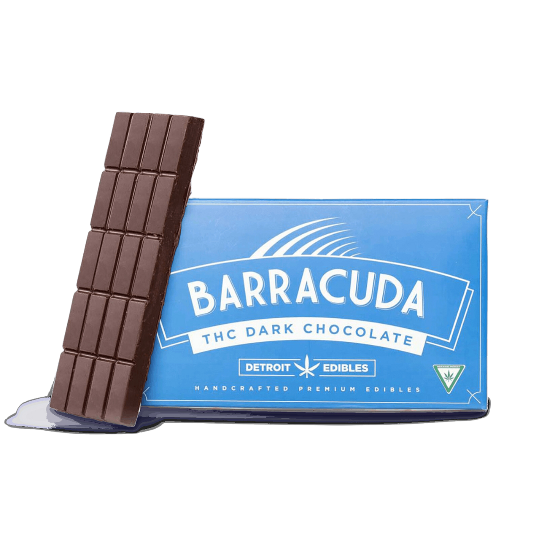 Photograph of product: Detroit Edibles | Dark Chocolate Barracuda Bar | 200mg