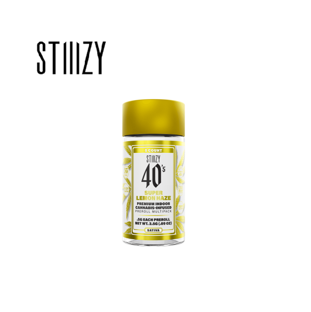 Photograph of product: SUPER LEMON HAZE 2.5G INFUSED 5 PACK PREROLLS