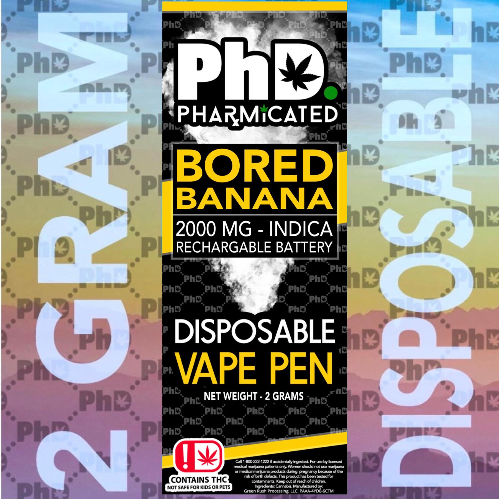 Photograph of Product: Pharmicated- Disposable Vape-Bored Banana