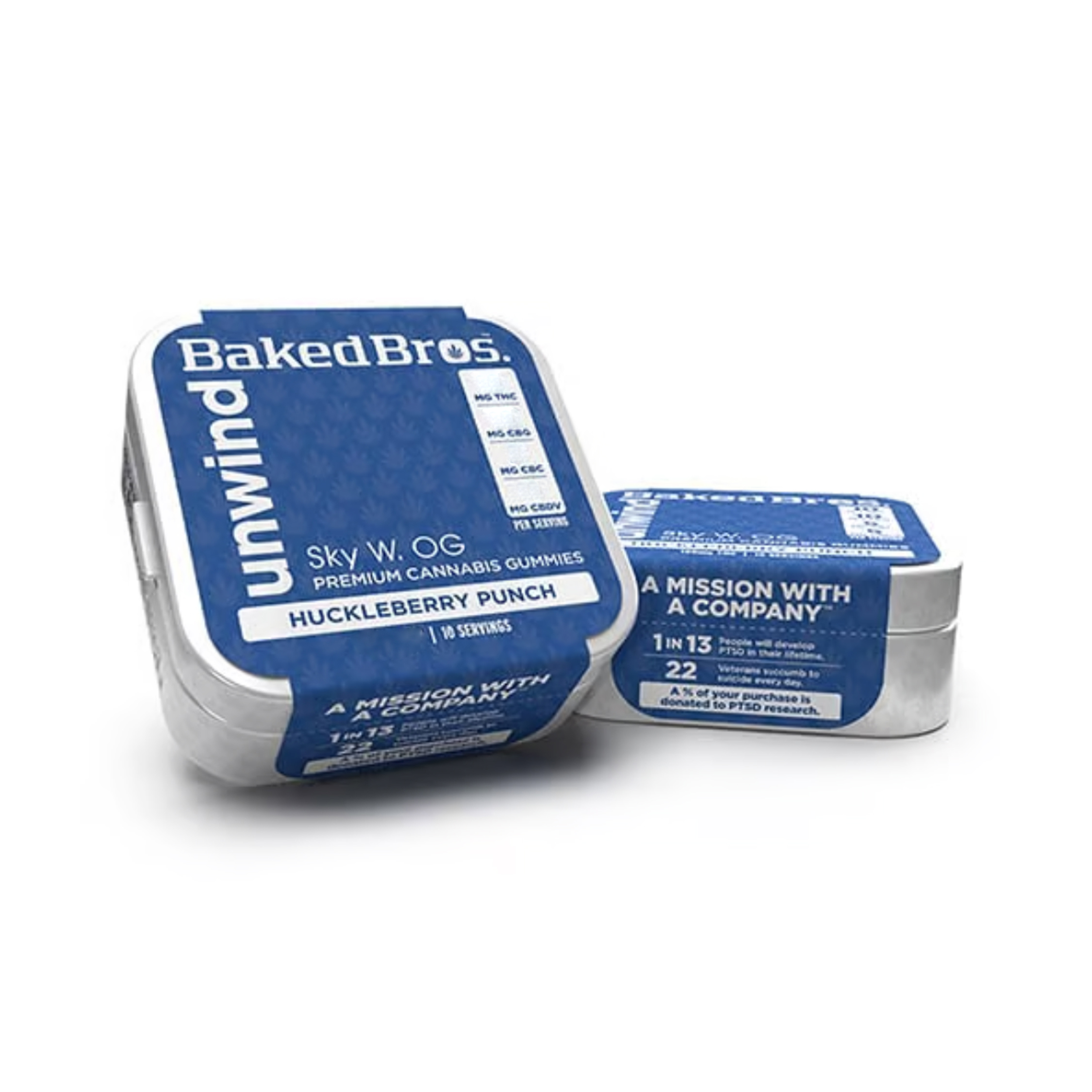 Photograph of product: Huckleberry Punch 2:2:1:1 TH-oui CBG CBC CBDV Unwind Gummies