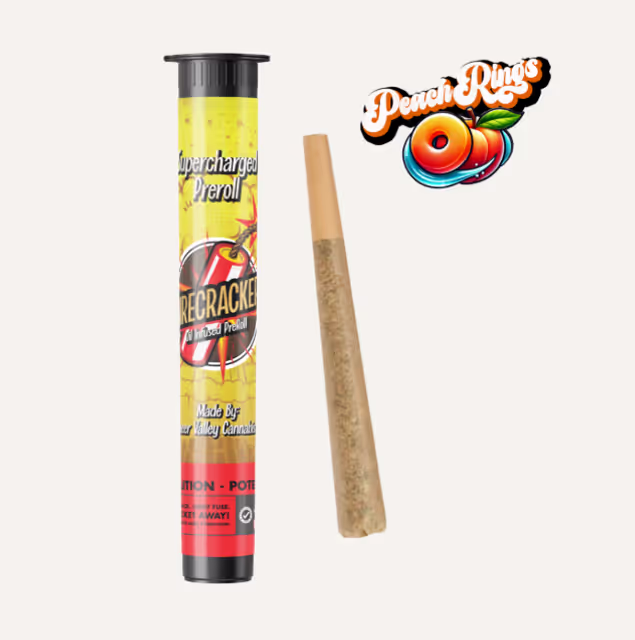 Photograph of product: Peach Rings Firecracker Infused Pre-Roll | 1g