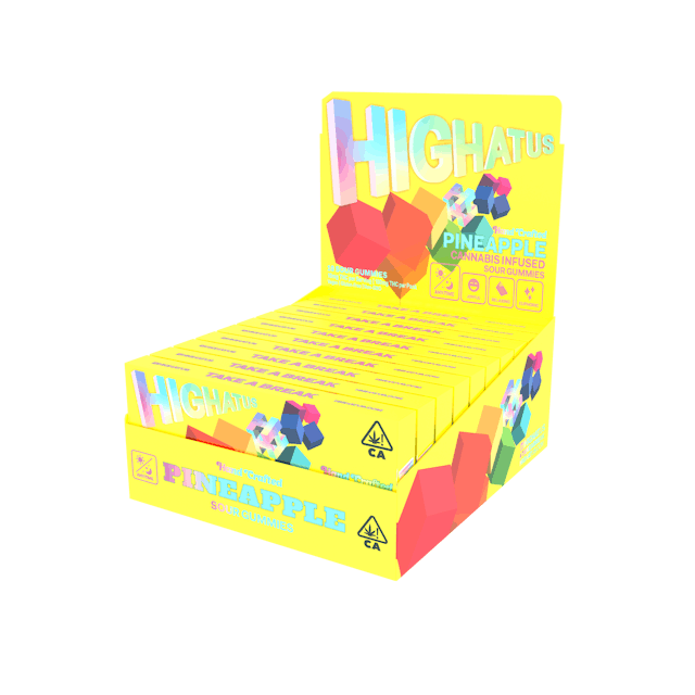Photograph of product: Pineapple - Highatus - Sour Gummies 10pk - 