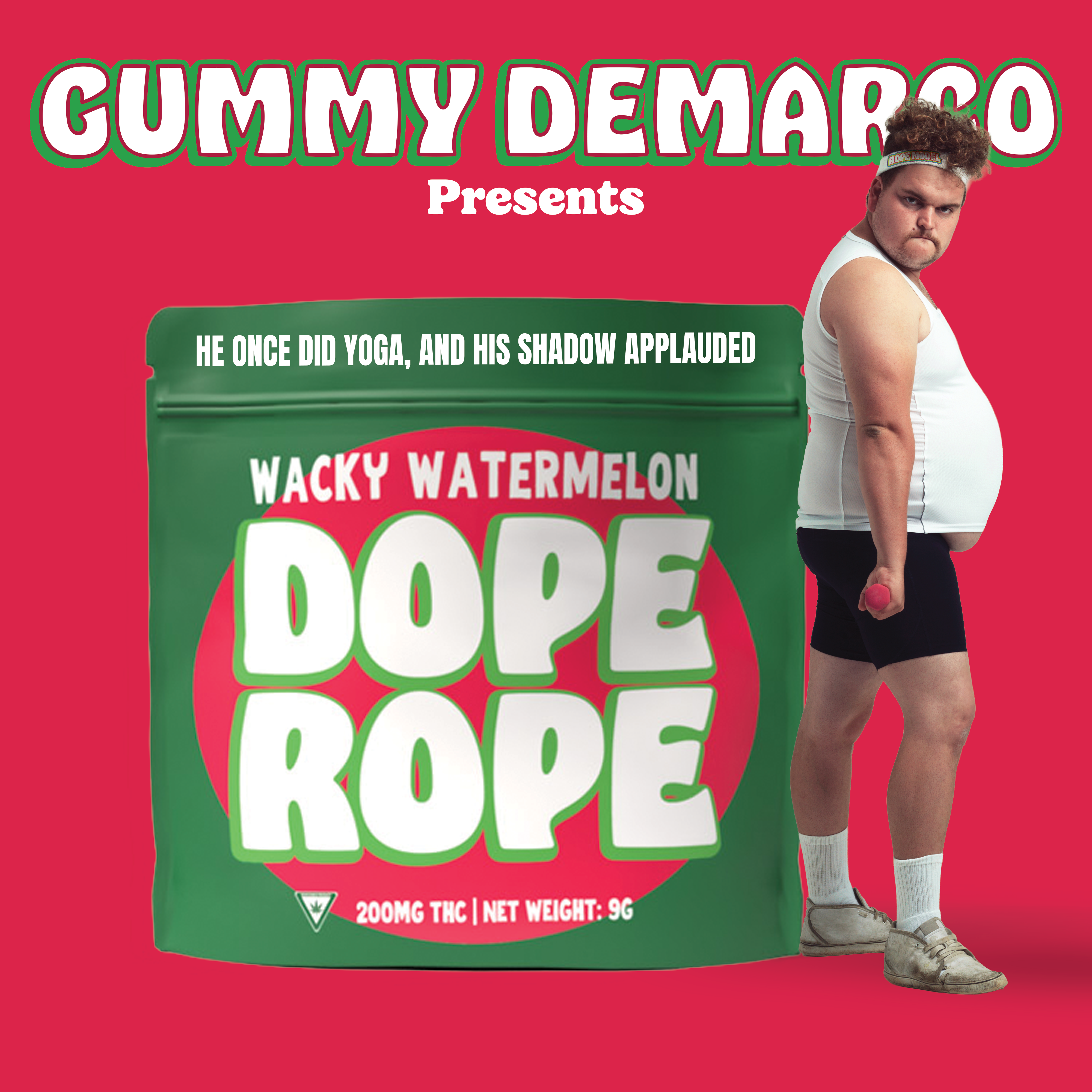 Photograph of product: DOPE ROPE | Wacky Watermelon | 200MG | Premium Gummy Rope