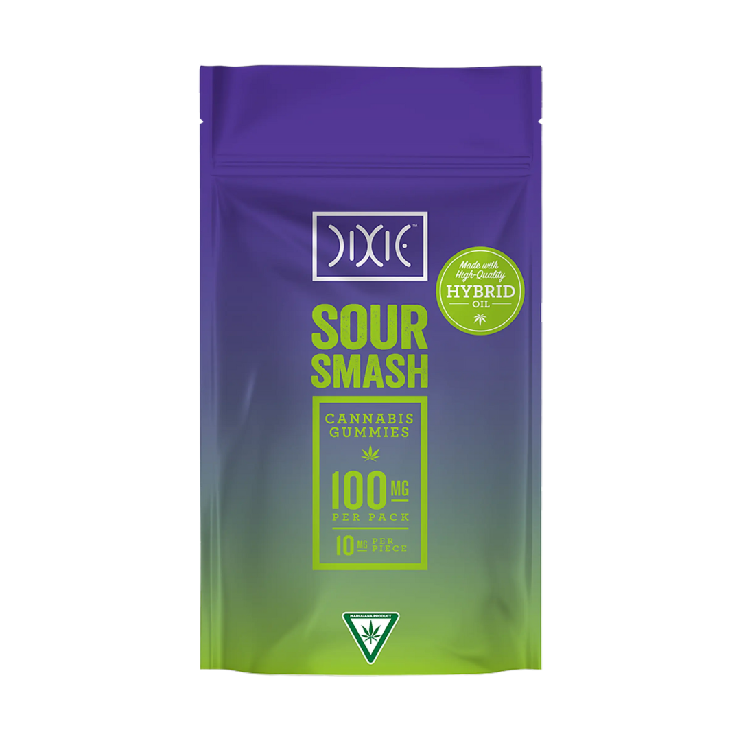 Photograph of product: Dixie Gummies | SOUR SMASH | 100mg