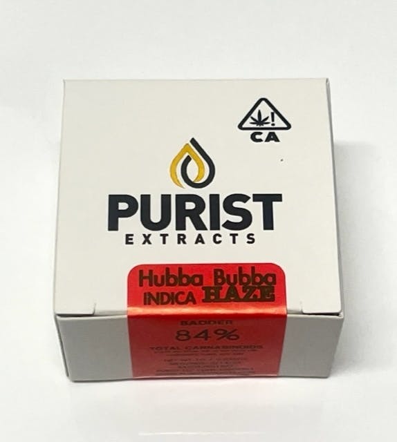 Photograph of product: Purist 1g Hubba Bubba Haze Badder