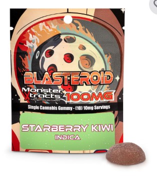 Photograph of product: StarBerry Kiwi Blasteroid 100mg Single Gummy