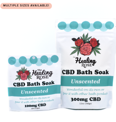 Photograph of product: The Healing Rose | Unscented Bath Soak | 100mg | 4oz