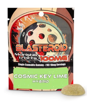 Photograph of product: Cosmic Key Lime Blasteroid 100mg Single Gummy