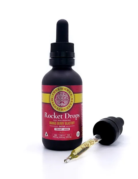 Photograph of product: Rocket Drops 3:2:1 CBG:TH-ouiV:TH-oui | Tincture | 1800 mg