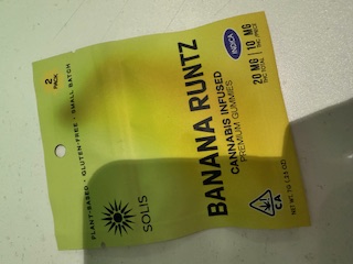 Photograph of product: Banana Runtz (2pk/20mg) Gummies [I]