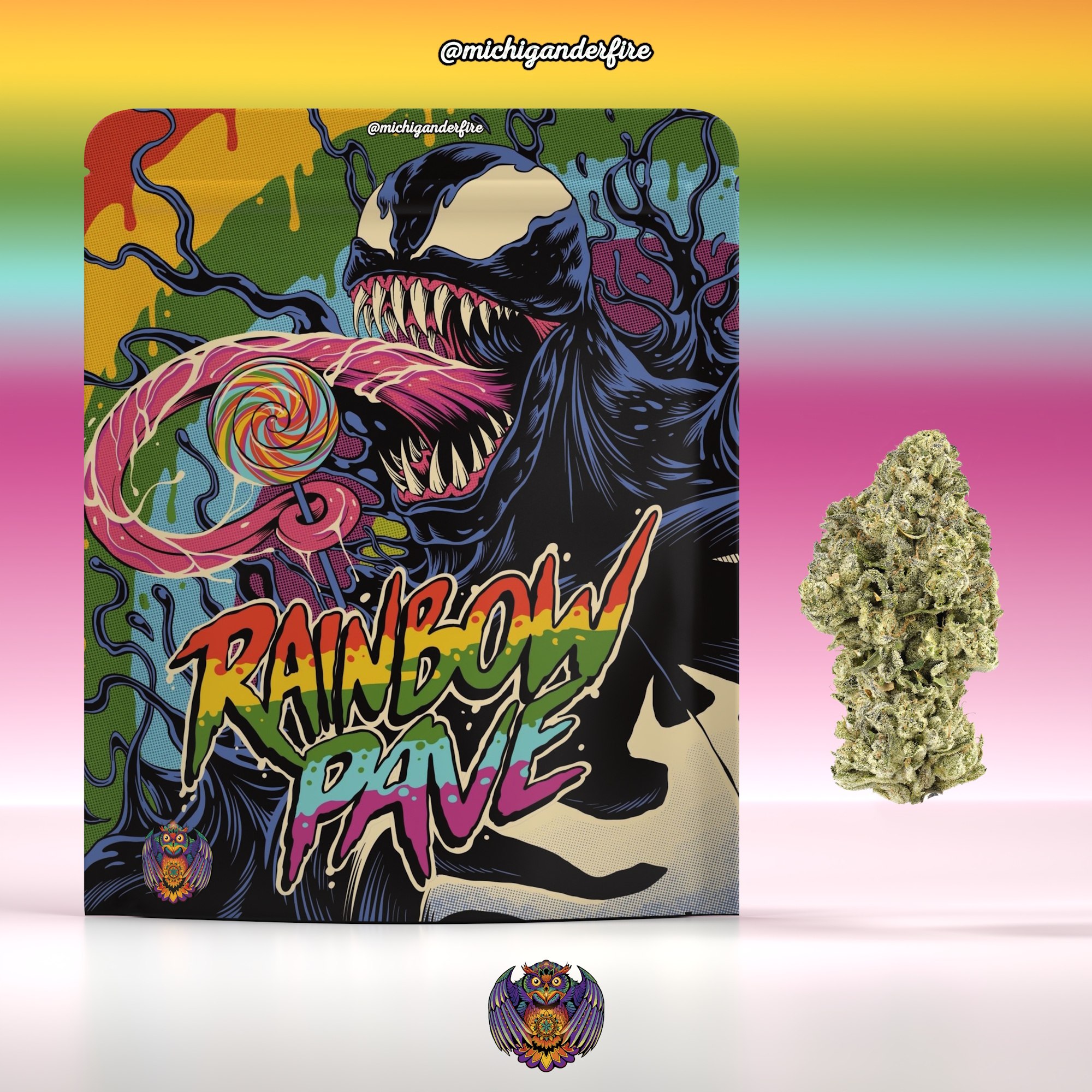 Photograph of product: Michigander Fire | Rainbow Pave - 3.5g