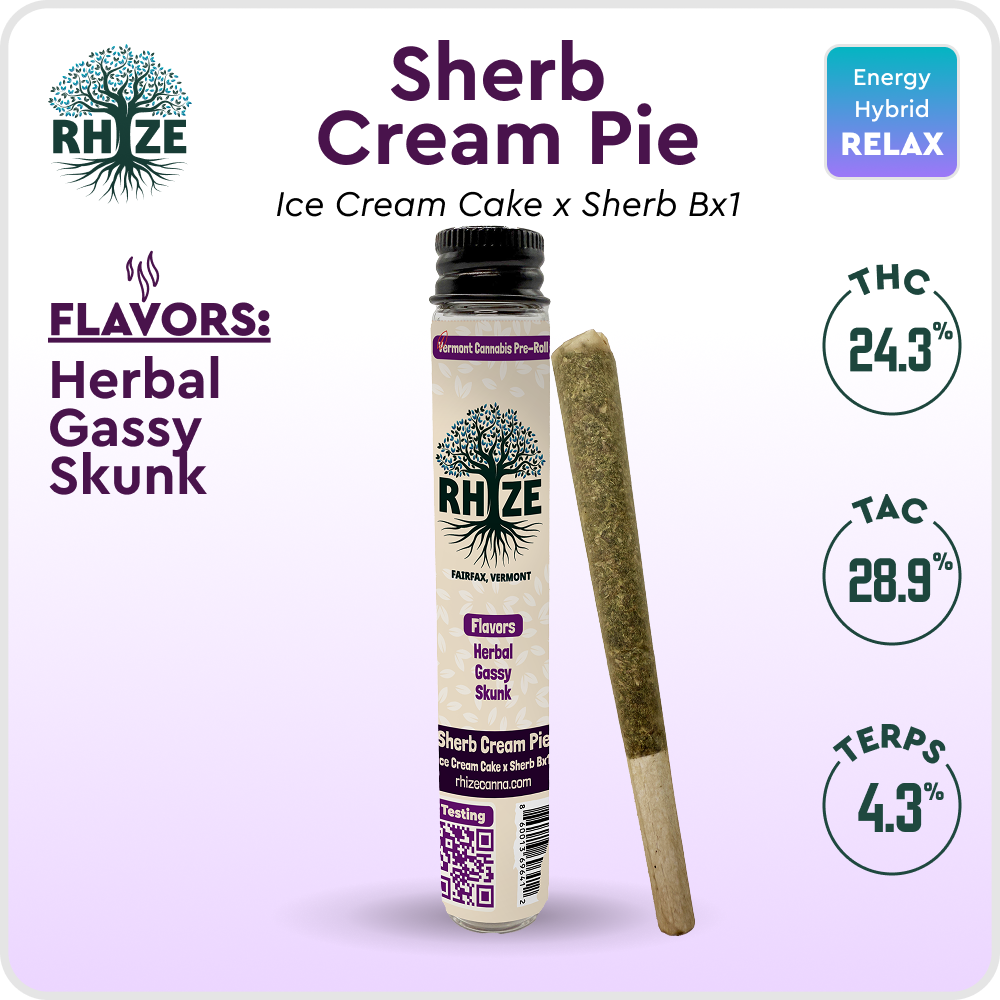 Photograph of product: Rhize Oui'd Company | Sherb Cream Pie | Pre-Roll