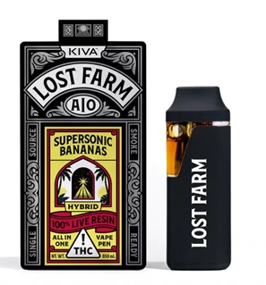 Photograph of product: Lost Farm | SuperSonic Bananas (H) LR .85g Disposable