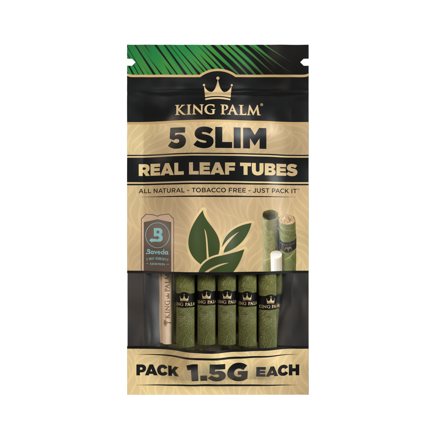 Photograph of product: King Palm Slim Leaf Rolls - Natural 5pk
