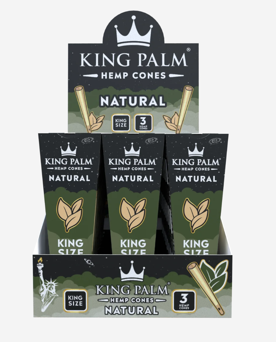Photograph of product: King Palm King Size Hemp Cones   Natural