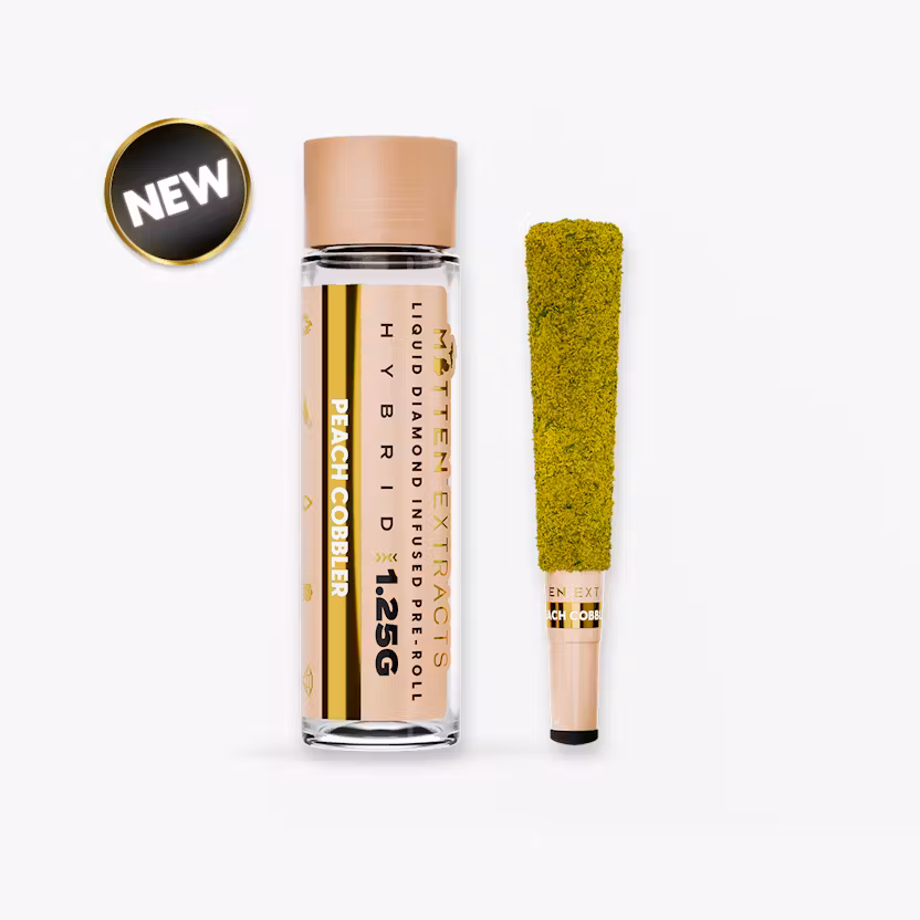 Photograph of product: Mitten Extracts - Infused Preroll - (1.25g) - Hybrid - **PEACH COBBLER** (3/$25)