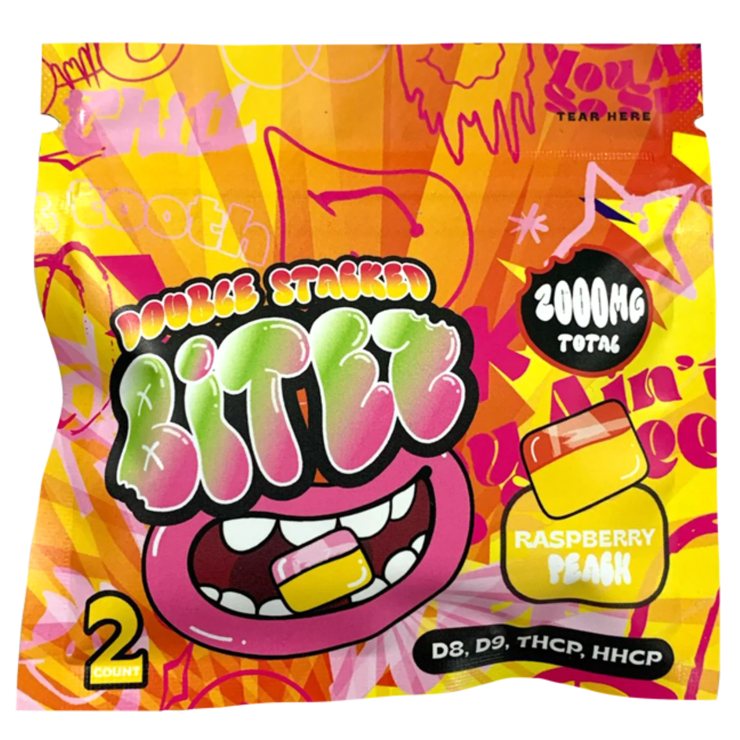 Photograph of product: Bites Raspberry Peach