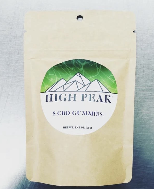 Photograph of product: High Peak Assorted CBD Gummies. 110mg. High Peak