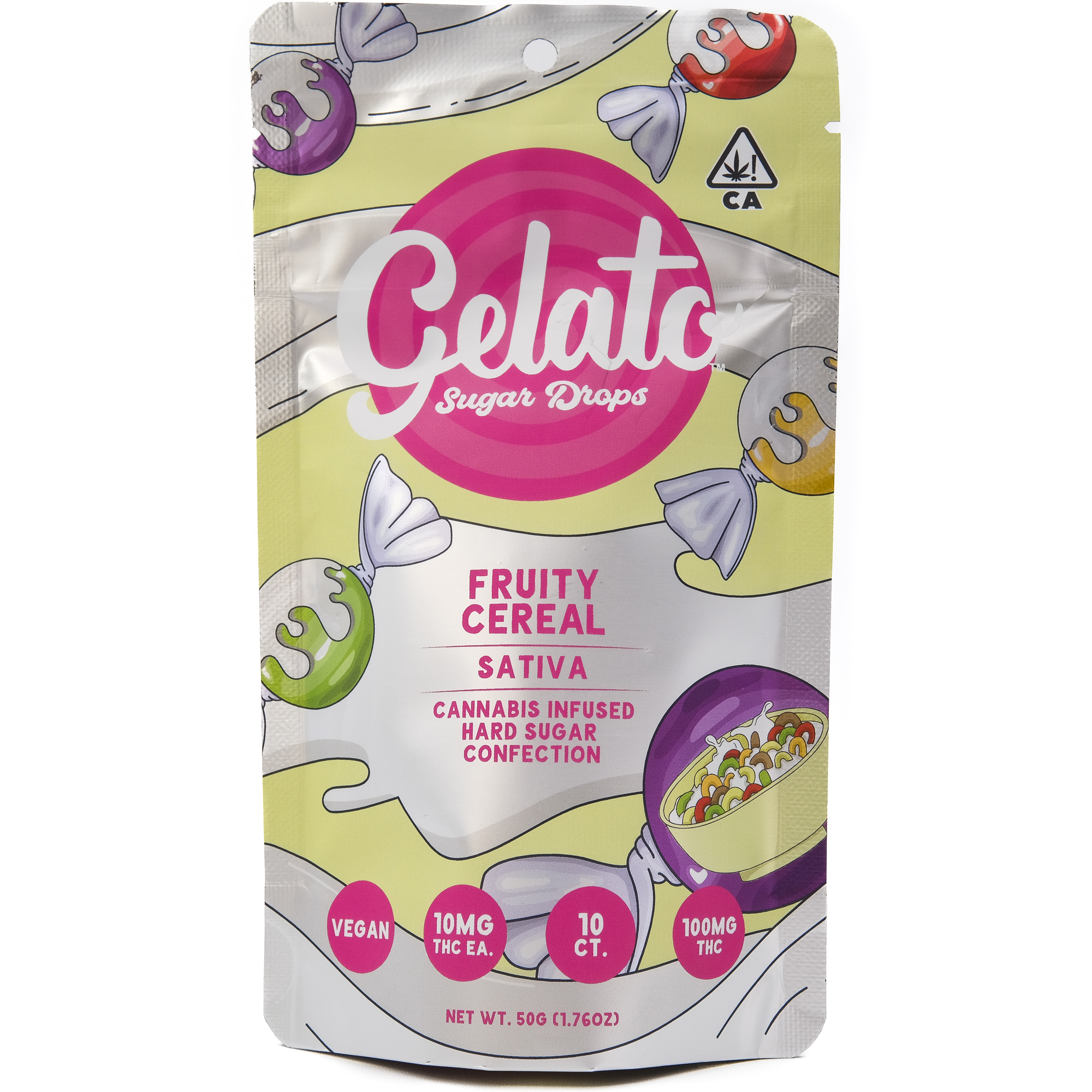 Photograph of product: Fruity Cereal 100mg Sugar Drops - Gelato