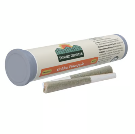 Photograph of product: Golden Pineapple | Pre-Roll | 0.5g x 2pk
