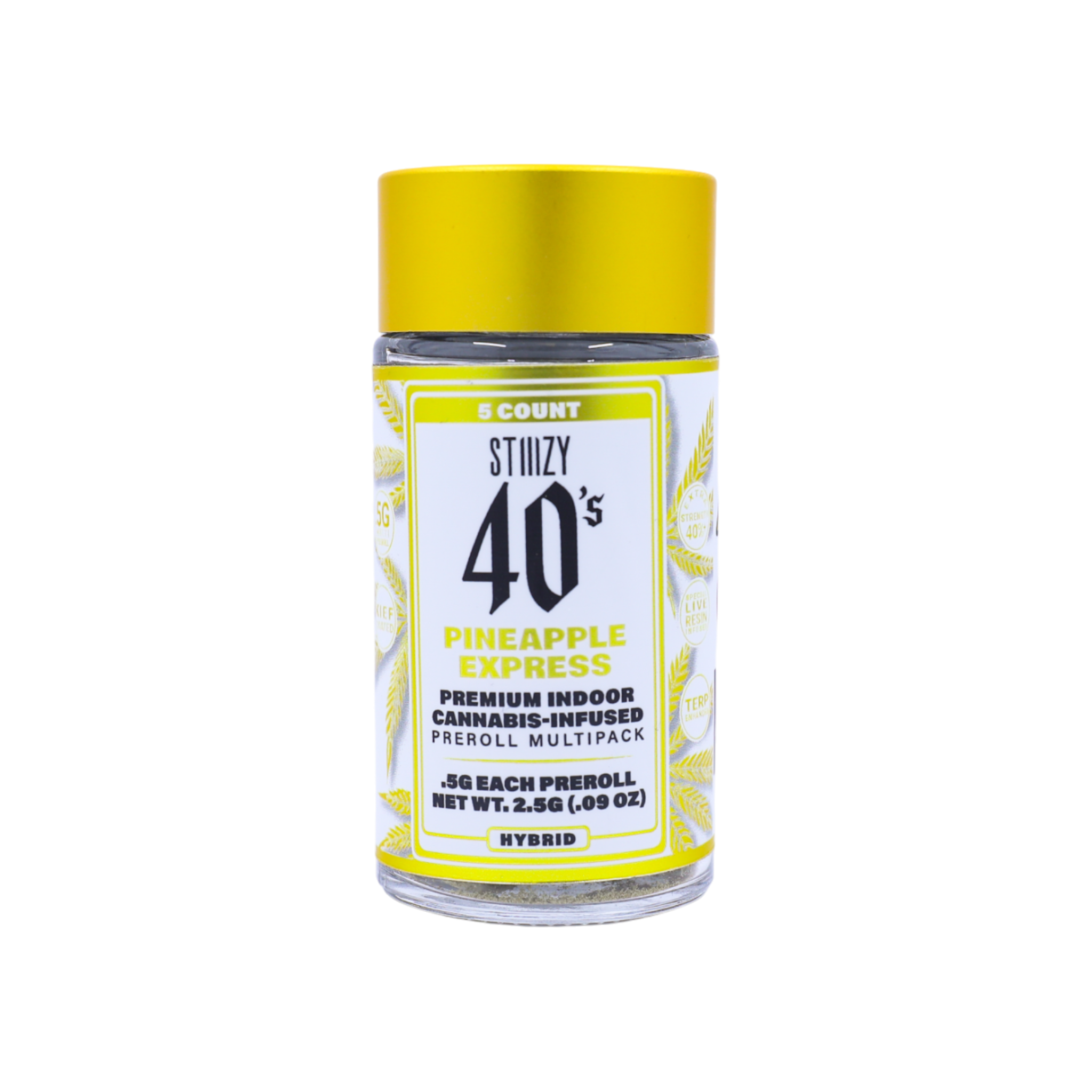 Photograph of product: Stiiizy Pineapple Express 5pk Infused Pre-Rolls