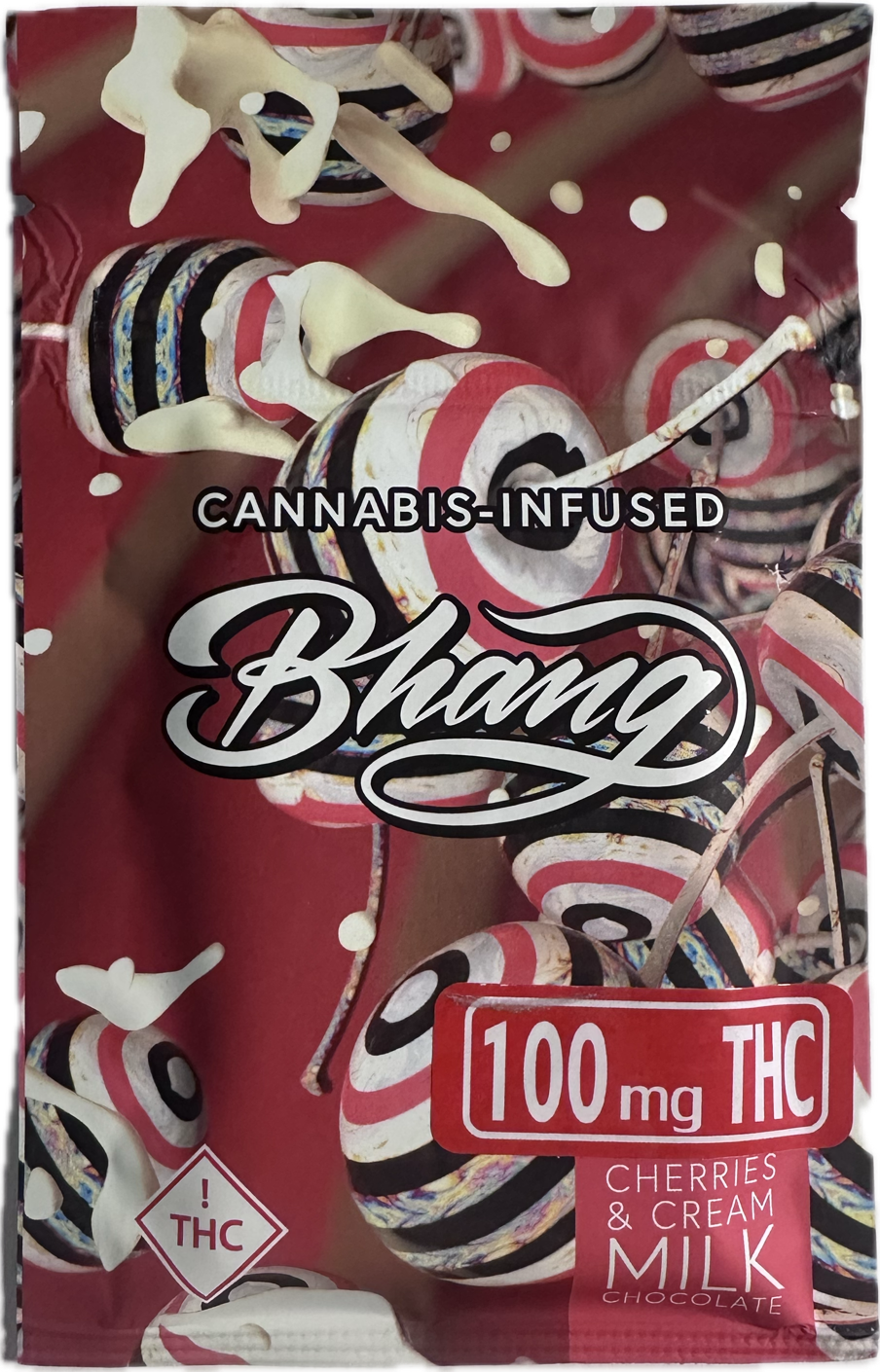 Photograph of product: Bhang | Cherries & Cream Chocolate | 100mg