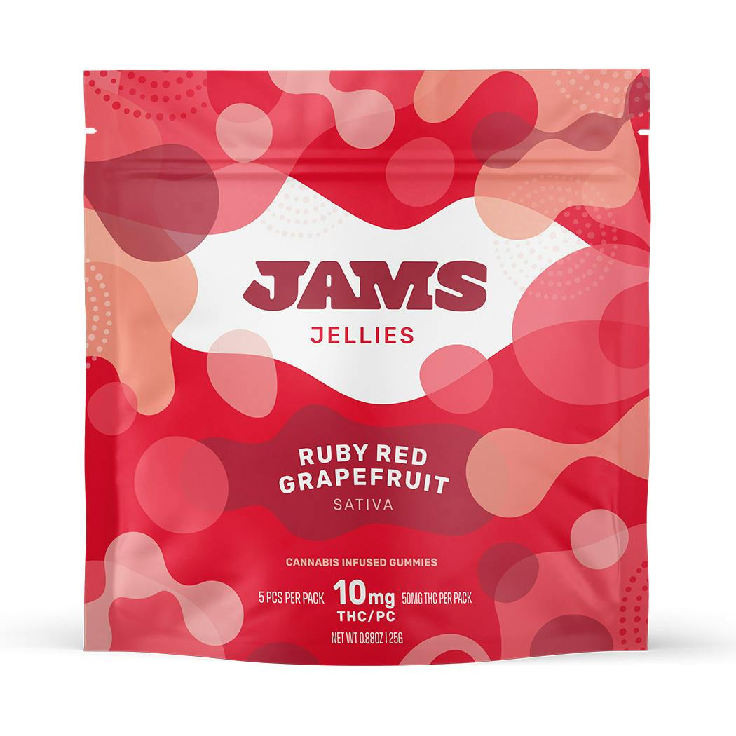 Photograph of product: Gummy Jams Jellies Ruby Red Grapefruit [5pk] | 50mg