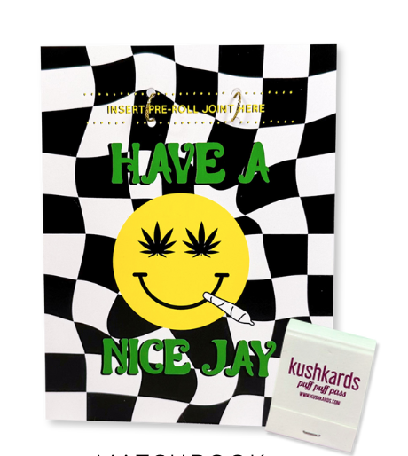 Photograph of product: KushKards | Have a Nice Jay Oui'd Greeting Pre-Roll Card | Greeting Cards