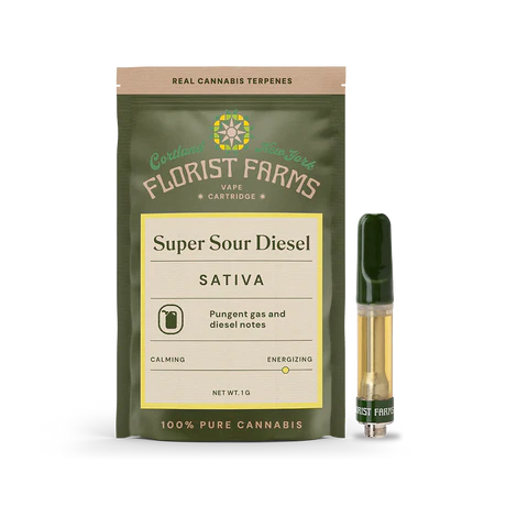 Photograph of product: Florist Farms | Super Sour Diesel Vape Cart 1g | Oui'd